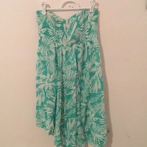 A strapless summer dress
